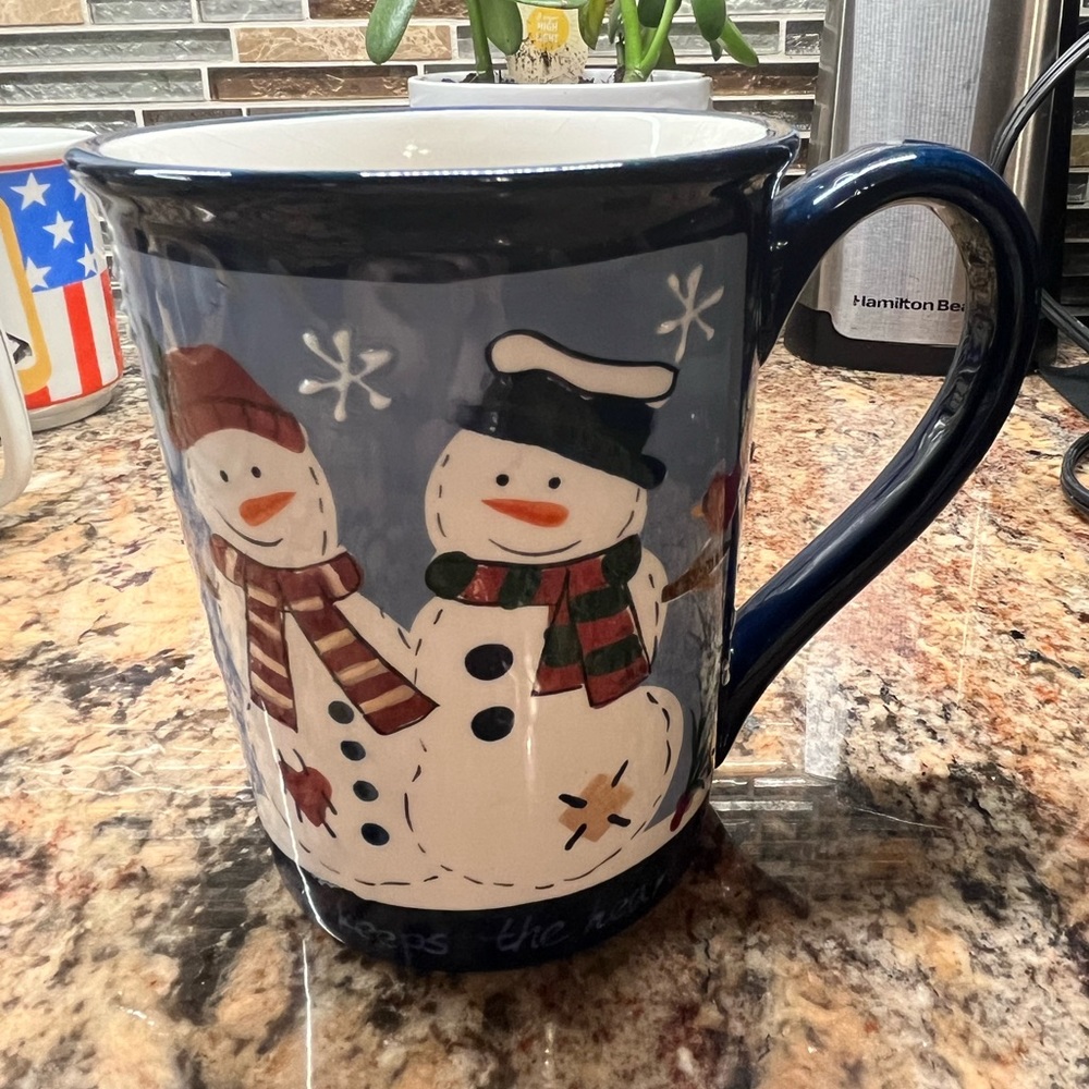 Make the Season Bright Christmas Snowman Coffee Mug